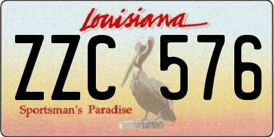 LA license plate ZZC576