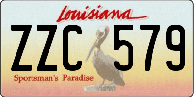 LA license plate ZZC579