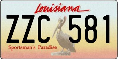 LA license plate ZZC581