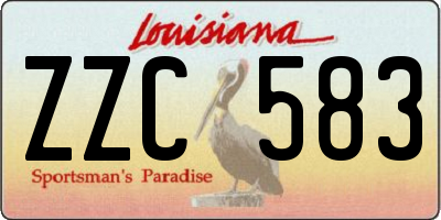 LA license plate ZZC583