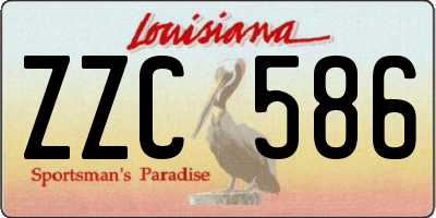 LA license plate ZZC586