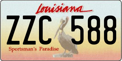 LA license plate ZZC588