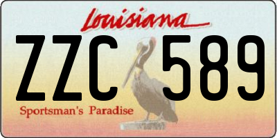 LA license plate ZZC589