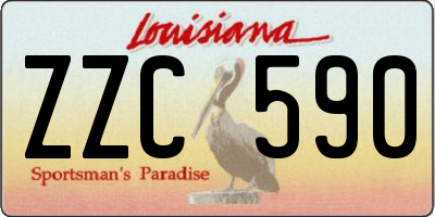 LA license plate ZZC590