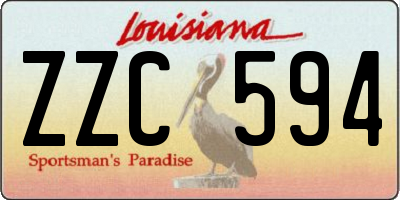 LA license plate ZZC594