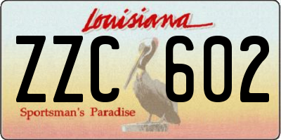 LA license plate ZZC602