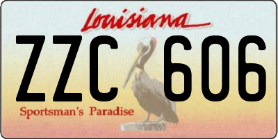 LA license plate ZZC606