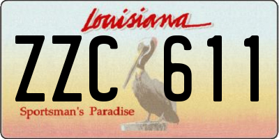 LA license plate ZZC611