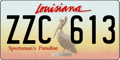 LA license plate ZZC613