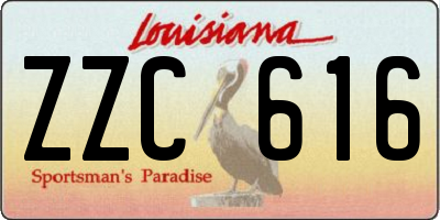 LA license plate ZZC616