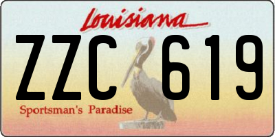 LA license plate ZZC619