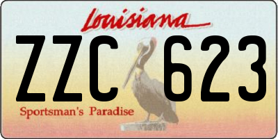 LA license plate ZZC623