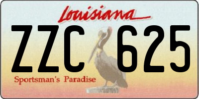 LA license plate ZZC625