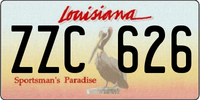 LA license plate ZZC626