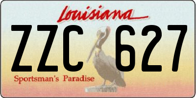 LA license plate ZZC627