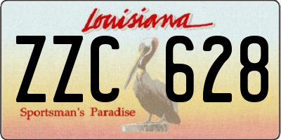 LA license plate ZZC628