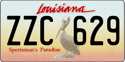 LA license plate ZZC629