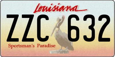 LA license plate ZZC632