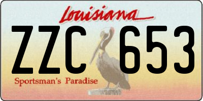 LA license plate ZZC653