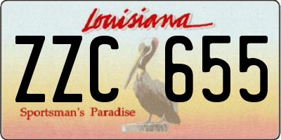 LA license plate ZZC655