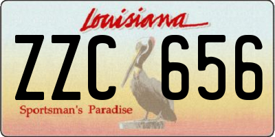 LA license plate ZZC656