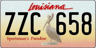 LA license plate ZZC658