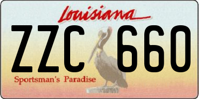 LA license plate ZZC660