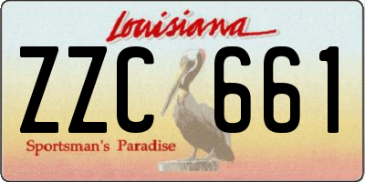 LA license plate ZZC661