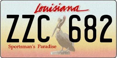 LA license plate ZZC682