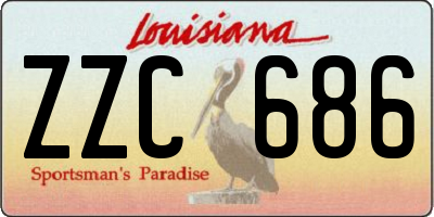 LA license plate ZZC686