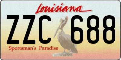 LA license plate ZZC688