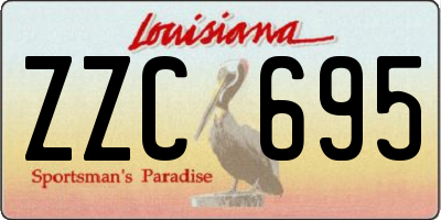 LA license plate ZZC695