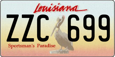 LA license plate ZZC699