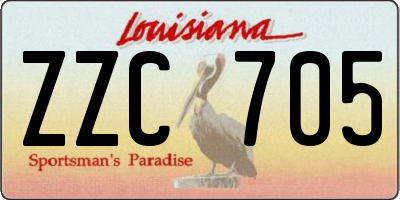 LA license plate ZZC705