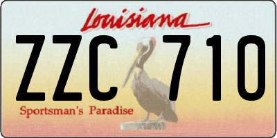 LA license plate ZZC710