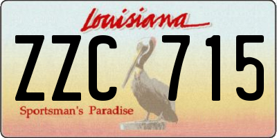 LA license plate ZZC715