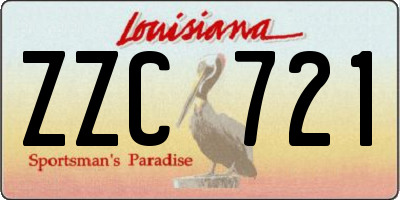 LA license plate ZZC721