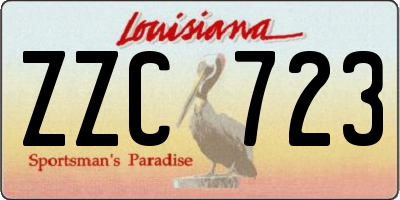 LA license plate ZZC723