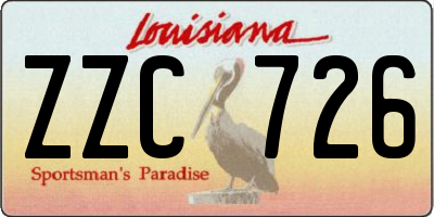 LA license plate ZZC726