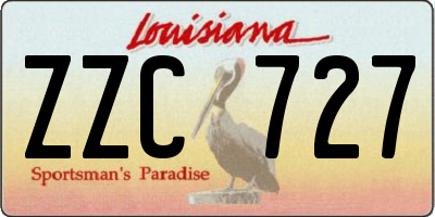 LA license plate ZZC727