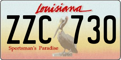 LA license plate ZZC730