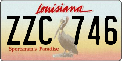 LA license plate ZZC746