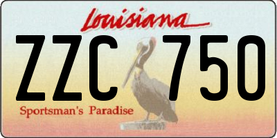 LA license plate ZZC750