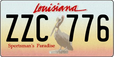 LA license plate ZZC776