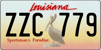 LA license plate ZZC779