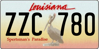 LA license plate ZZC780