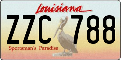 LA license plate ZZC788