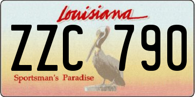 LA license plate ZZC790