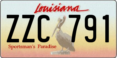 LA license plate ZZC791