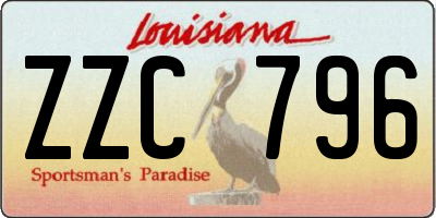 LA license plate ZZC796